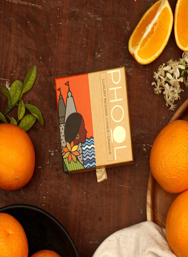 PHOOL LUXURY INCENSE بخور فول الفاخر، مخاريط بخور طبيعية (عبوة من 4 قطع) | روائح سيترال - سيترونيلا، أوكالبتوس، ليمون، برتقال | مخاريط بخور عضوية 100% | طارد طبيعي للبعوض - Image 5